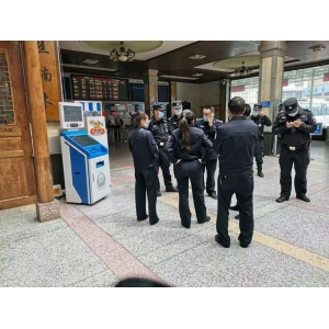 四川夹江市车站 、人社局临时身份证明设备调试完成